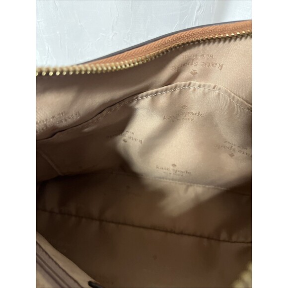 Kate Spade New York Brown Zippy Pebbled Leather Covertible Crossbody Handbag - Picture 9 of 9